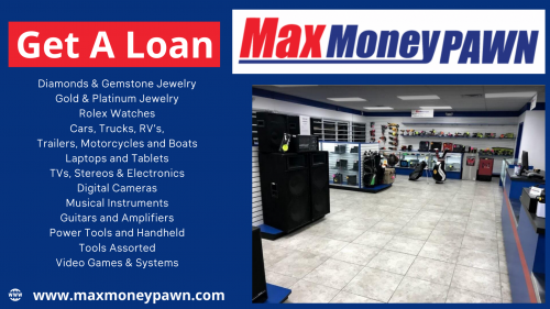 Max Money Pawn offers Pawn Shop Loans Online secured by collateral that banks would not approve. They pawn gold, silver coins, jewellery, designer handbags and accessories, weapons, musical instruments, electronics, and various other items. https://maxmoneypawn.com/get-a-loan/